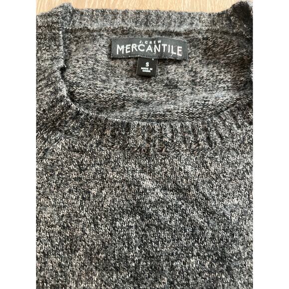 J Crew Mens Pullover Sweater Small Gray Mercantile Nylon Lambs Wool Knit - Picture 3 of 4